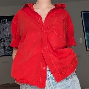 Urban Outfitters Bright Red Shirt